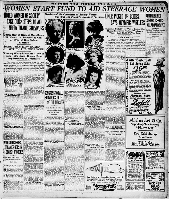 The Evening World du 17/04/1912